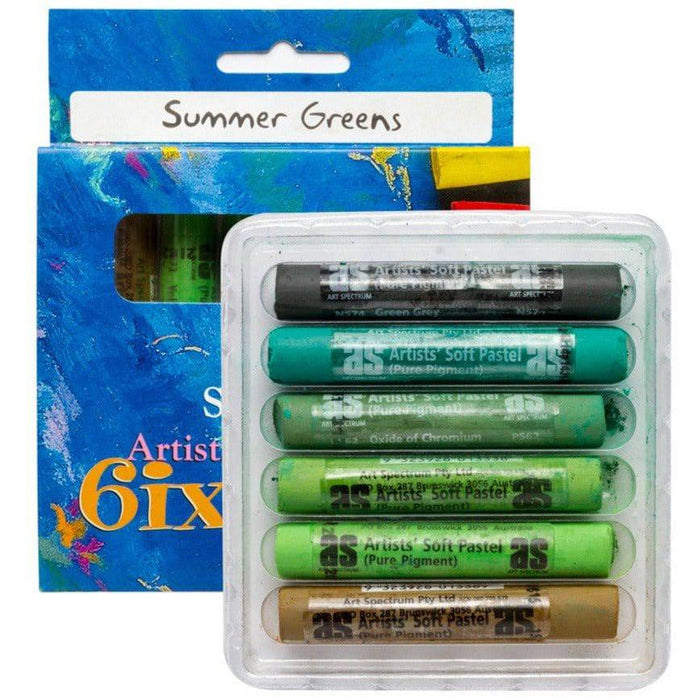 ART SPECTRUM SOFT PASTELS ART SPECTRUM Art Spectrum Soft Pastels 6 Set Summer Greens