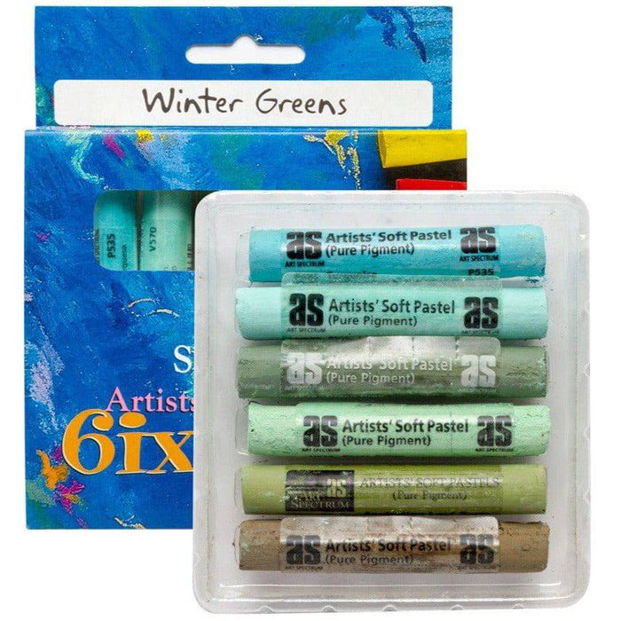 ART SPECTRUM SOFT PASTELS ART SPECTRUM Art Spectrum Soft Pastels 6 Set Winter Greens