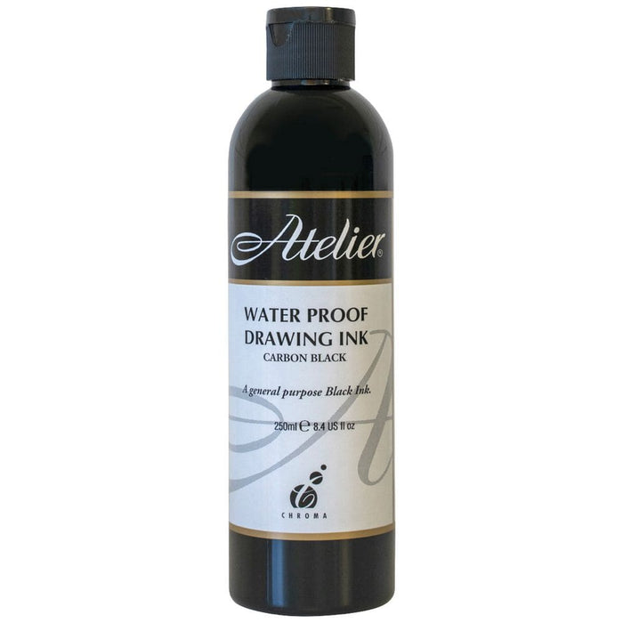 ATELIER INKS ATELIER INKS Atelier Waterproof Drawing Ink 250ml - Carbon Black