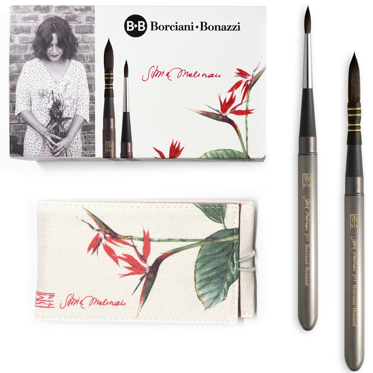 Borciani Bonazzi Top Graphic Series Preciso Round Detail Brush Series 605 (Disponibile nelle misure da 0 a 20/0) - Pennello Singolo Preciso Rotondo Legno No. 1
