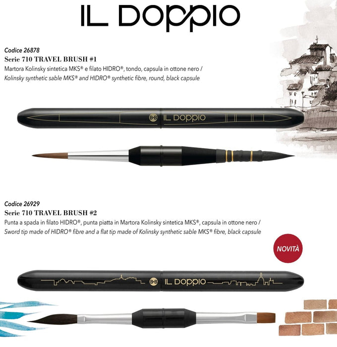 BORCIANI E BONAZZI Borciani e Bonazzi 710 IL Doppio Travel Brush #2