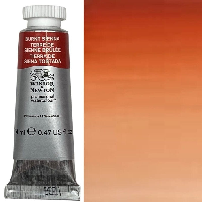 WINSOR & NEWTON WATERCOLOURS WINSOR & NEWTON WATERCOLOURS Burnt Sienna 14ml W&N Watercolour