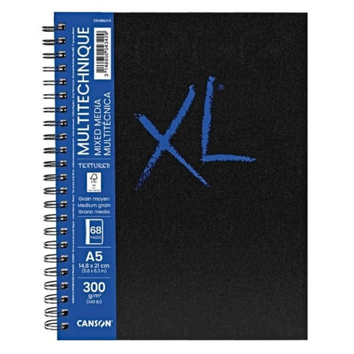 CANSON XL FILA NEW A5 - 14.8 x 21 cm (68 pages) Canson Book XL® Book Mixed Media Textured 300gsm