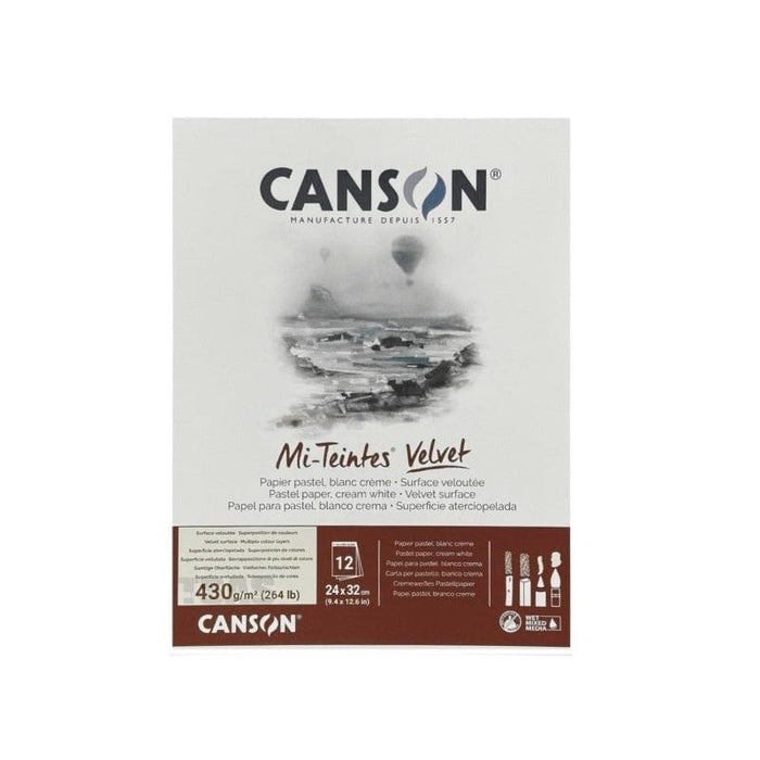 CANSON MI-TEINTES CANSON 24x32cm Canson Mi-Teintes 430gsm Pastel Paper Pads Cream White