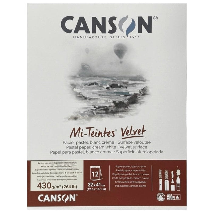 CANSON MI-TEINTES CANSON 32x41cm Canson Mi-Teintes 430gsm Pastel Paper Pads Cream White