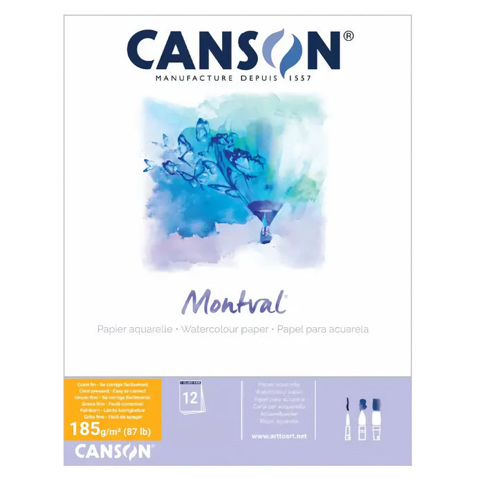 CANSON PADS FILA NEW Montval 185 Pad Cold Pressed A5 Canson Montval Pads 185gsm