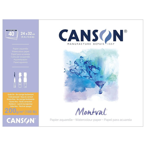 CANSON PADS FILA NEW Montval 200 Pad Cold Pressed 24 x 32 cm Canson Montval Pads 200gsm