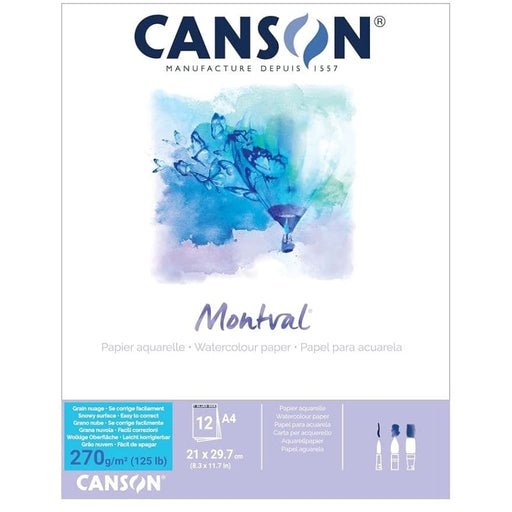 CANSON PADS FILA NEW A4 : Montval 270 Pad Rough Canson Montval Pads 270gsm