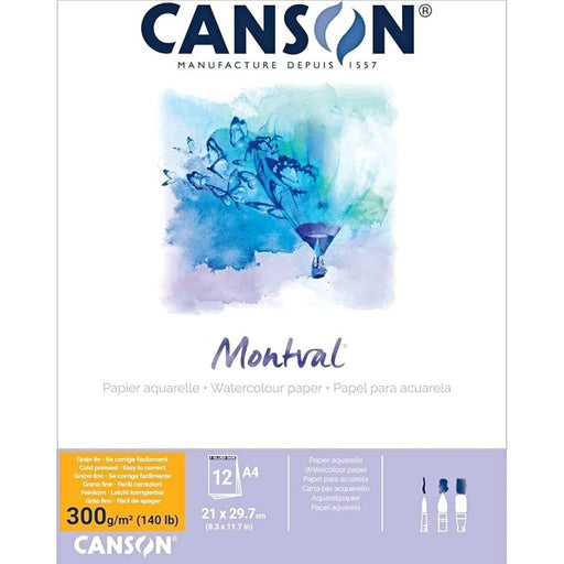 CANSON PADS FILA NEW A4 : Coldpress : Montval 300 Pad Canson Montval Pads Coldpress 300gsm