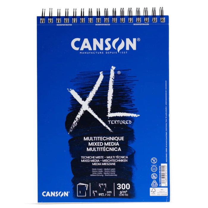 CANSON XL FILA NEW &nbsp;A3 - 29.7 x 42 cm - Spiral pad (30 sheets) Canson XL® Mixed Media Textured 300gsm