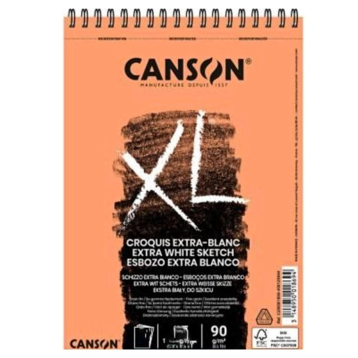 CANSON XL FILA NEW A5 - 14.8 x 21 cm - Spiral pad (60 sheets) Canson XL® Sketch 90gsm