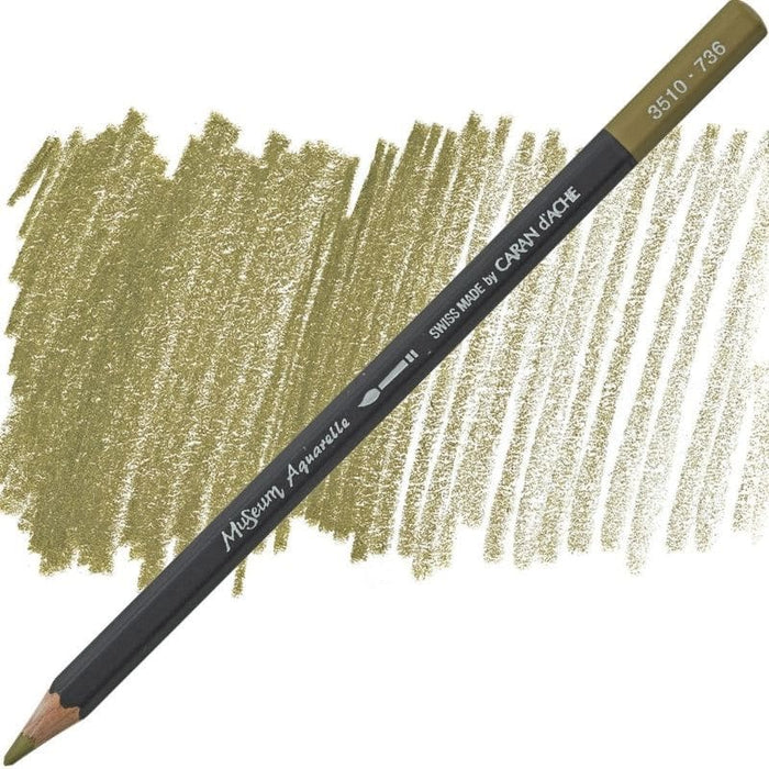 CARAN D’ACHE CARAN D’ACHE 736 BROWN OLIVE 50% Caran D’Ache Museum Aquarelle Colour Pencils
