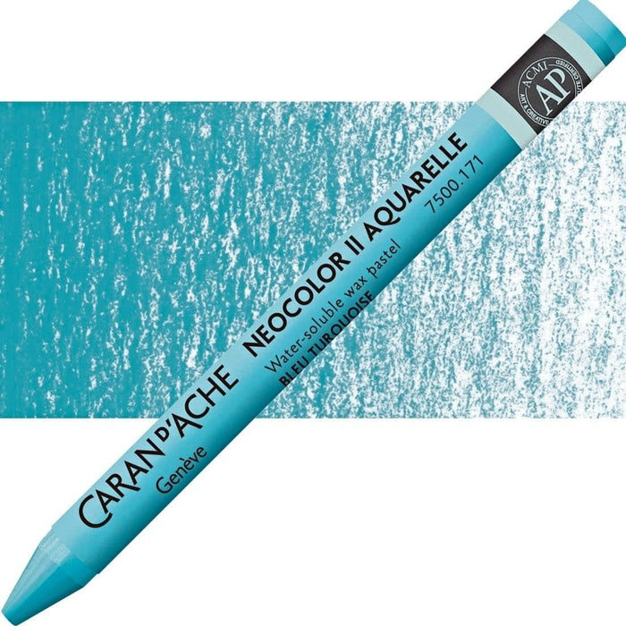 CARAN D’ACHE CARAN D’ACHE 171 TURQUOISE BLUE Caran D’Ache NEOCOLOR II Wax Pastels (watersoluble)