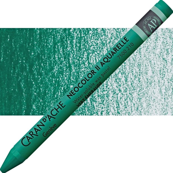 CARAN D’ACHE CARAN D’ACHE 210 EMERALD GREEN Caran D’Ache NEOCOLOR II Wax Pastels (watersoluble)