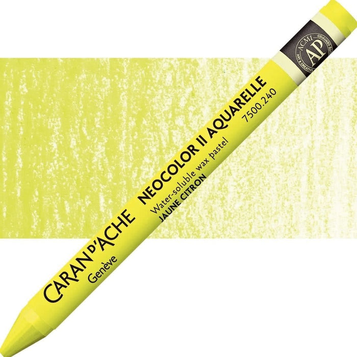 CARAN D’ACHE CARAN D’ACHE 240 LEMON YELLOW Caran D’Ache NEOCOLOR II Wax Pastels (watersoluble)