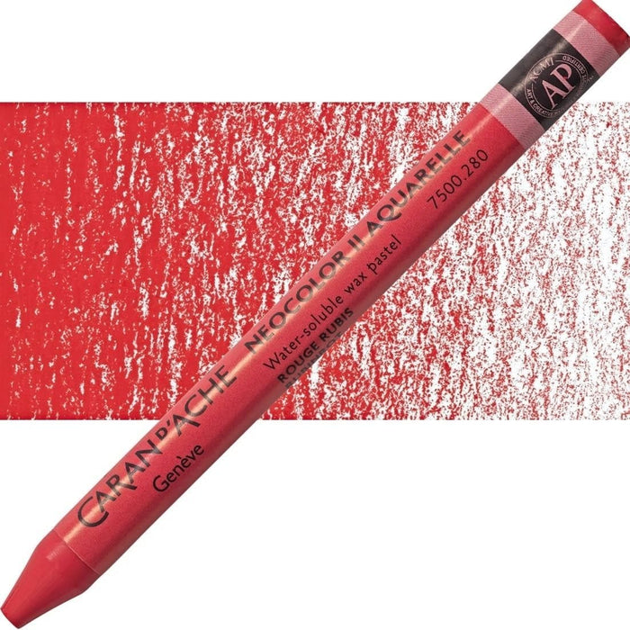 CARAN D’ACHE CARAN D’ACHE 280 RED RUBY Caran D’Ache NEOCOLOR II Wax Pastels (watersoluble)