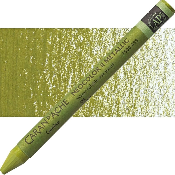 CARAN D’ACHE CARAN D’ACHE 499 GOLD Caran D’Ache NEOCOLOR II Wax Pastels (watersoluble)