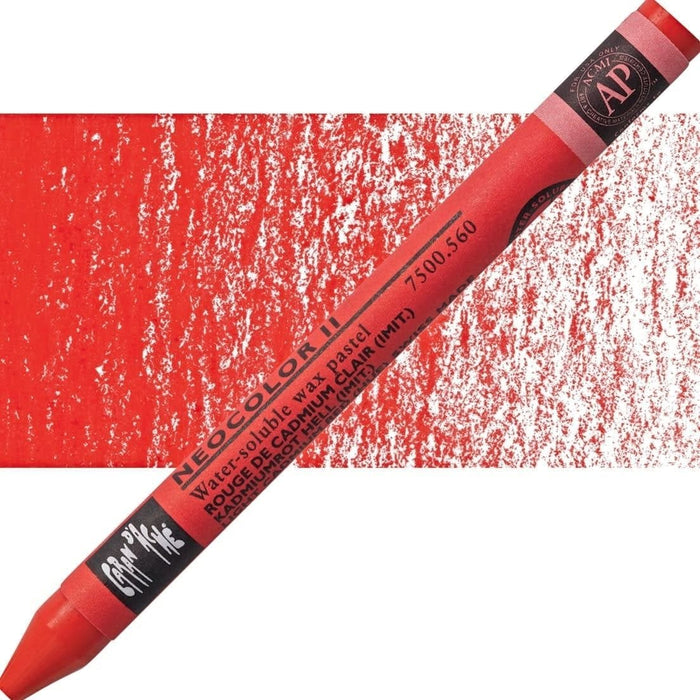 CARAN D’ACHE CARAN D’ACHE 560 LIGHT CADMIUM RED Caran D’Ache NEOCOLOR II Wax Pastels (watersoluble)