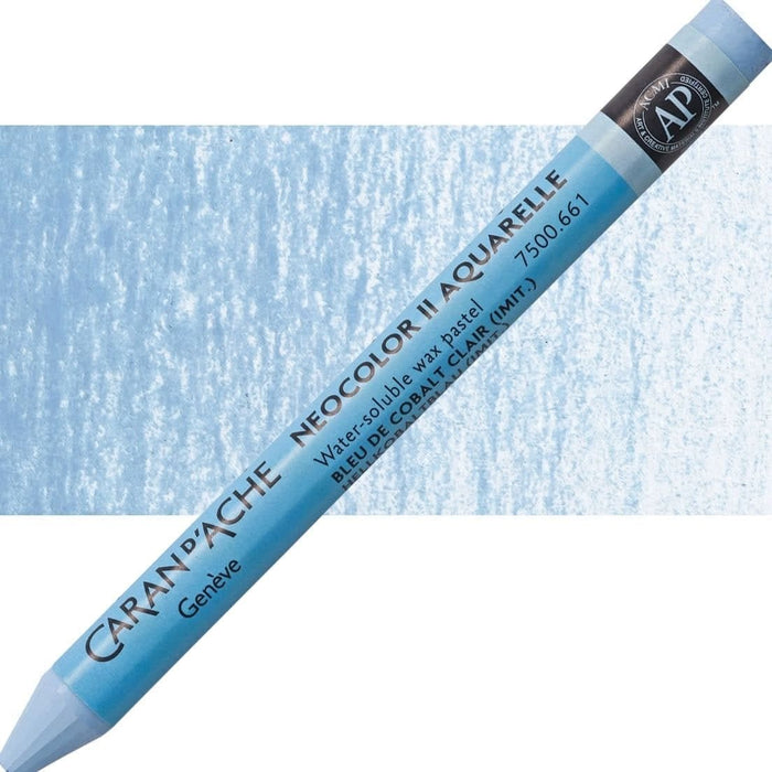 CARAN D’ACHE CARAN D’ACHE 661 LIGHT COBALT BLUE Caran D’Ache NEOCOLOR II Wax Pastels (watersoluble)