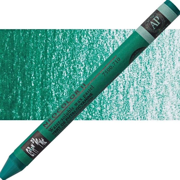 CARAN D’ACHE CARAN D’ACHE 710 PHTHALOCYANINE GREEN Caran D’Ache NEOCOLOR II Wax Pastels (watersoluble)