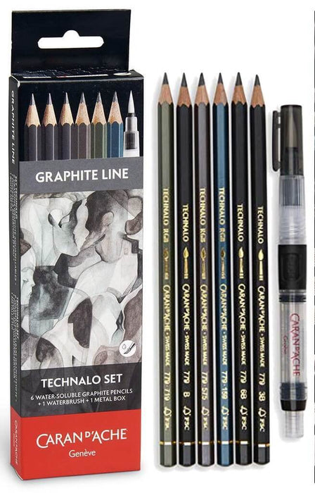 CARAN D’ACHE CARAN D’ACHE Caran D’Ache Technalo Set 6 Water-Soluble Graphite Pencils