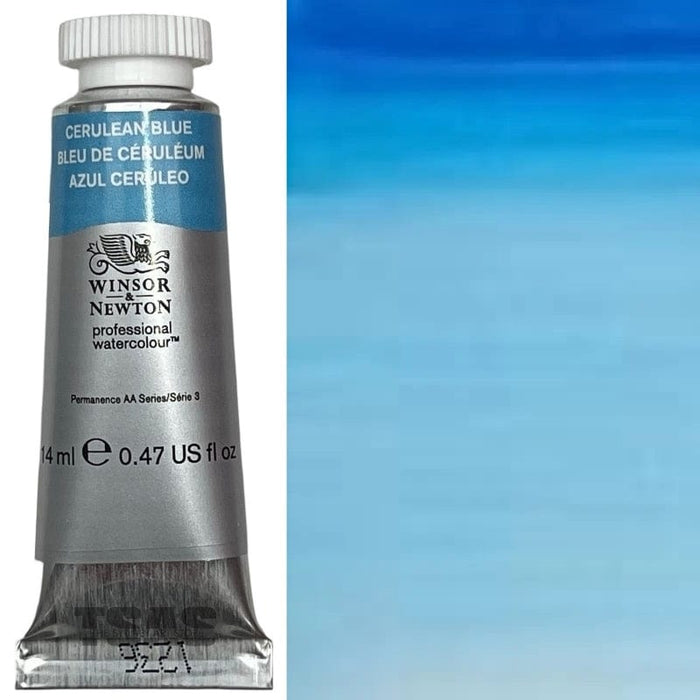 WINSOR & NEWTON WATERCOLOURS WINSOR & NEWTON WATERCOLOURS Cerulean Blue 14ml W&N Watercolour