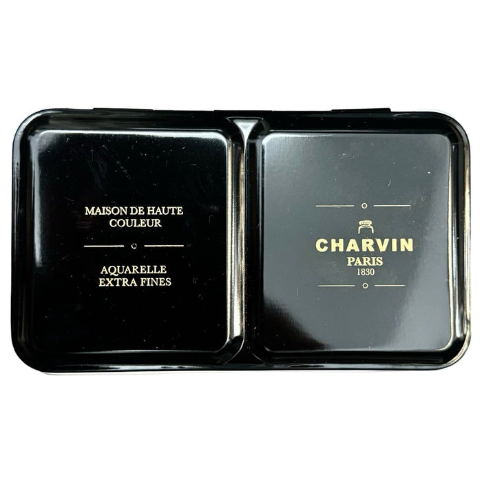 CHARVIN SETS CHARVIN Charvin Black Watercolour Metal Pan Set 12 half pans