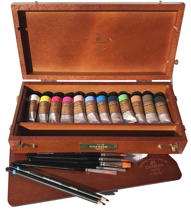 CHARVIN SETS CHARVIN Charvin Extra Fine Gouache Wooden Box Set