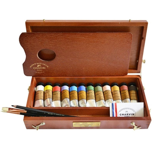 CHARVIN SETS CHARVIN Charvin Extra Fine Oil Paint Set 12 Tubes 20ml, with Accessories