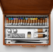 CHARVIN SETS CHARVIN Charvin Extra Fine Oil Paint Set with Wooden Box 17 Tubes 20ml + 60ml x 2 + Accessories