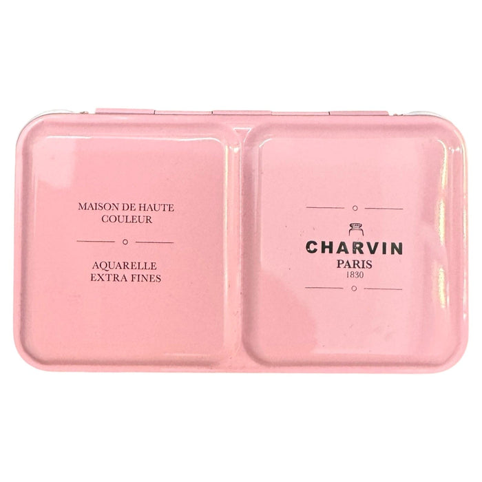 CHARVIN SETS CHARVIN Charvin Pink Watercolour Metal Pan Set 12 half pans