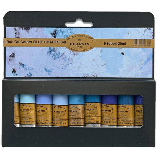 Charvin Extra Fine Oil Set Blue Shades - The Sydney Art Store