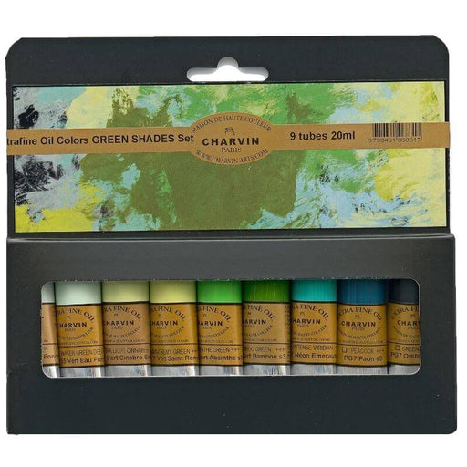 Charvin Extra Fine Oil Set Green Shades - The Sydney Art Store