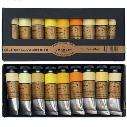 Charvin Extra Fine Oil Set Yellow Shades - The Sydney Art Store