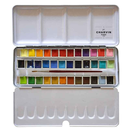 CHARVIN SETS CHARVIN Charvin Watercolour Pan Set 36 + Brush