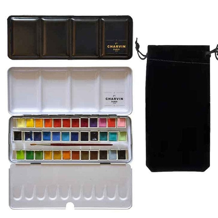 CHARVIN SETS CHARVIN Charvin Watercolour Pan Set 36 + Brush