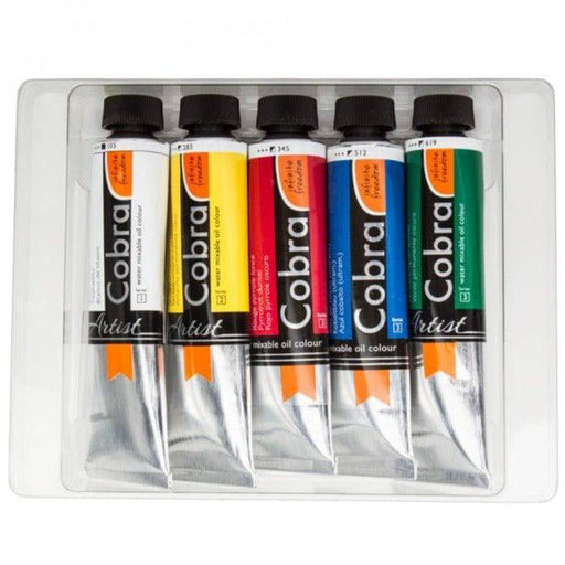 Cobra Water Mixable Oil Colour 5x40ml - The Sydney Art Store