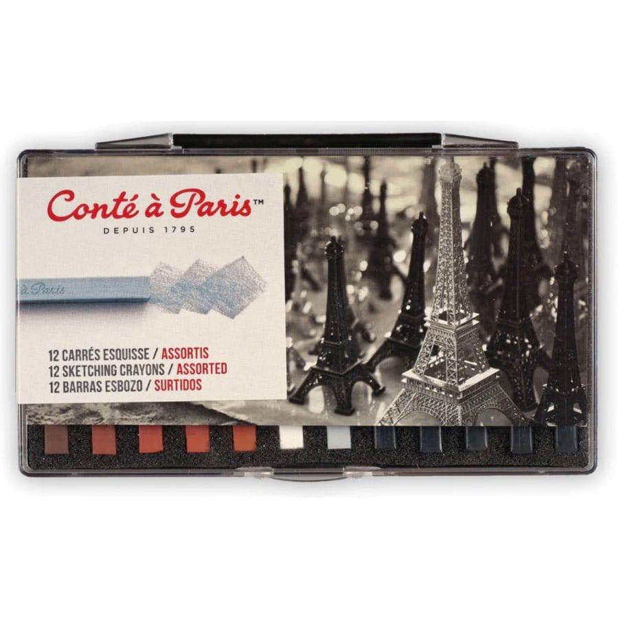 Conte Crayon Sketch Assorted Set 12 — The Sydney Art Store