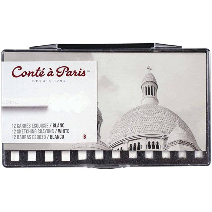 CONTE CONTE Conte Crayon Sketch White 2B Set 12