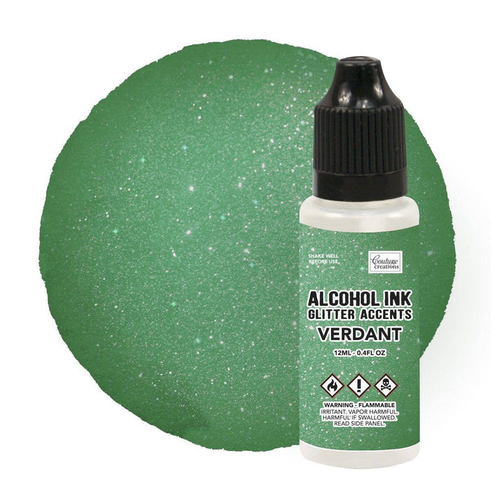 COUTURE CREATION COUTURE CREATION Corture Creation Verdant Glitter Accents Alcohol Ink - 12ml Couture Creation Glitter Accents Alcohol Inks