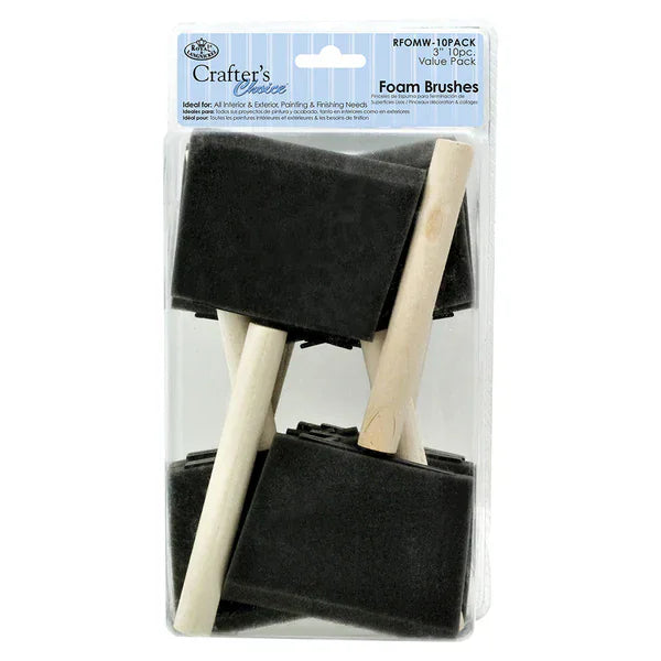 ROYAL LANGNICKEL Crafter’s Choice Foam Brushes Set 10