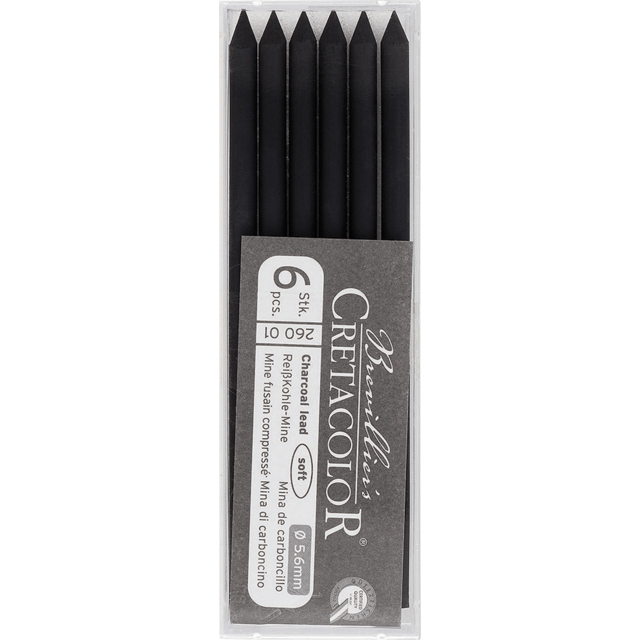 CRETACOLOR CRETACOLOR 26001 Charcoal Lead 5.6mm Soft Cretacolor Sketch Collection