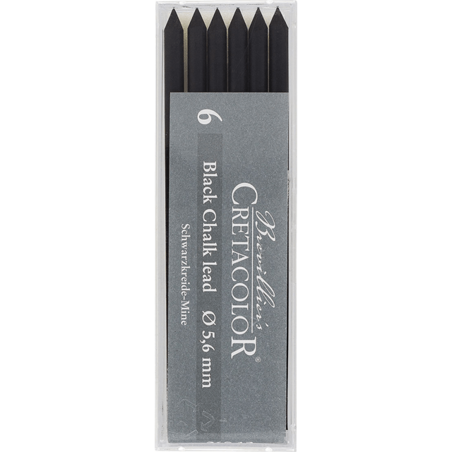 CRETACOLOR CRETACOLOR 26012 Chalk Lead 5.6mm Black Cretacolor Sketch Collection