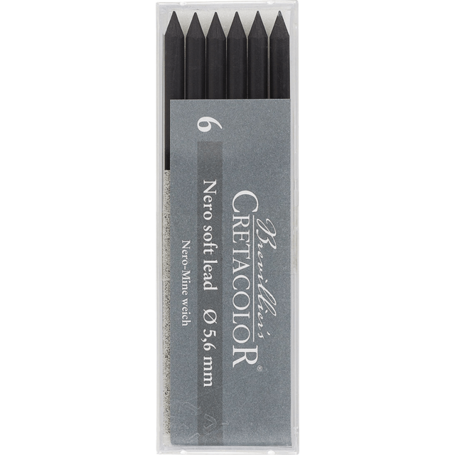 CRETACOLOR CRETACOLOR 26101 Nero Oil Lead 5.6mm Extra Soft Cretacolor Sketch Collection