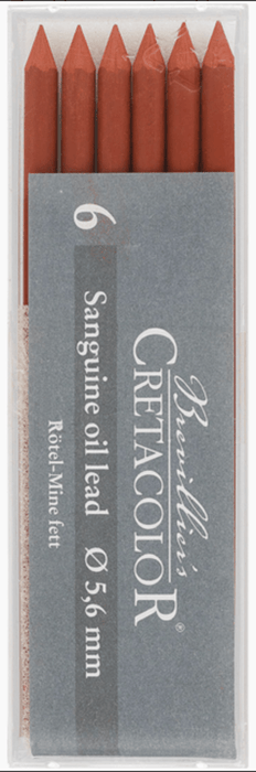 CRETACOLOR CRETACOLOR 26202 Chalk Lead 5.6mm Sanguine Oil Cretacolor Sketch Collection