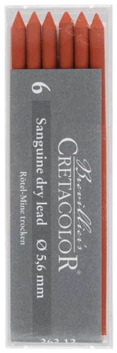 CRETACOLOR CRETACOLOR 26212 Chalk Lead 5.6mm Sanguine Dry Cretacolor Sketch Collection