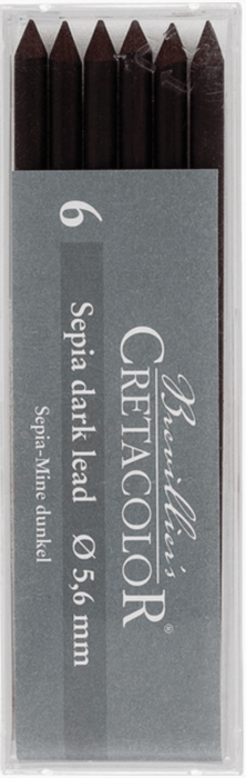 CRETACOLOR CRETACOLOR 26332 Chalk Lead 5.6mm Sepia Dark Cretacolor Sketch Collection