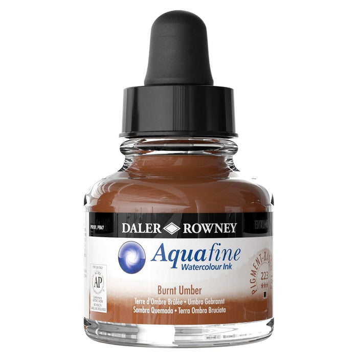 FILA NEW FILA NEW Aquafine 29.5ml Ink Burnt Umber Daler Rowney Aquafine Watercolour Ink 29.5ml