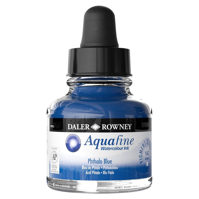 FILA NEW FILA NEW Aquafine 29.5ml Ink Phthalo Blue Daler Rowney Aquafine Watercolour Ink 29.5ml
