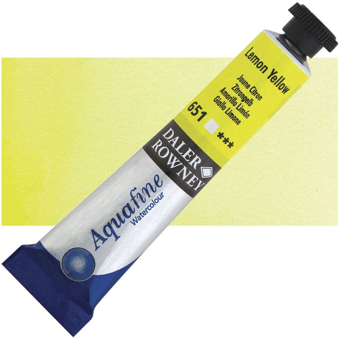 DALER ROWNEY AQUAFINE DALER ROWNEY Lemon Yellow Daler-Rowney Aquafine Watercolours 8ml